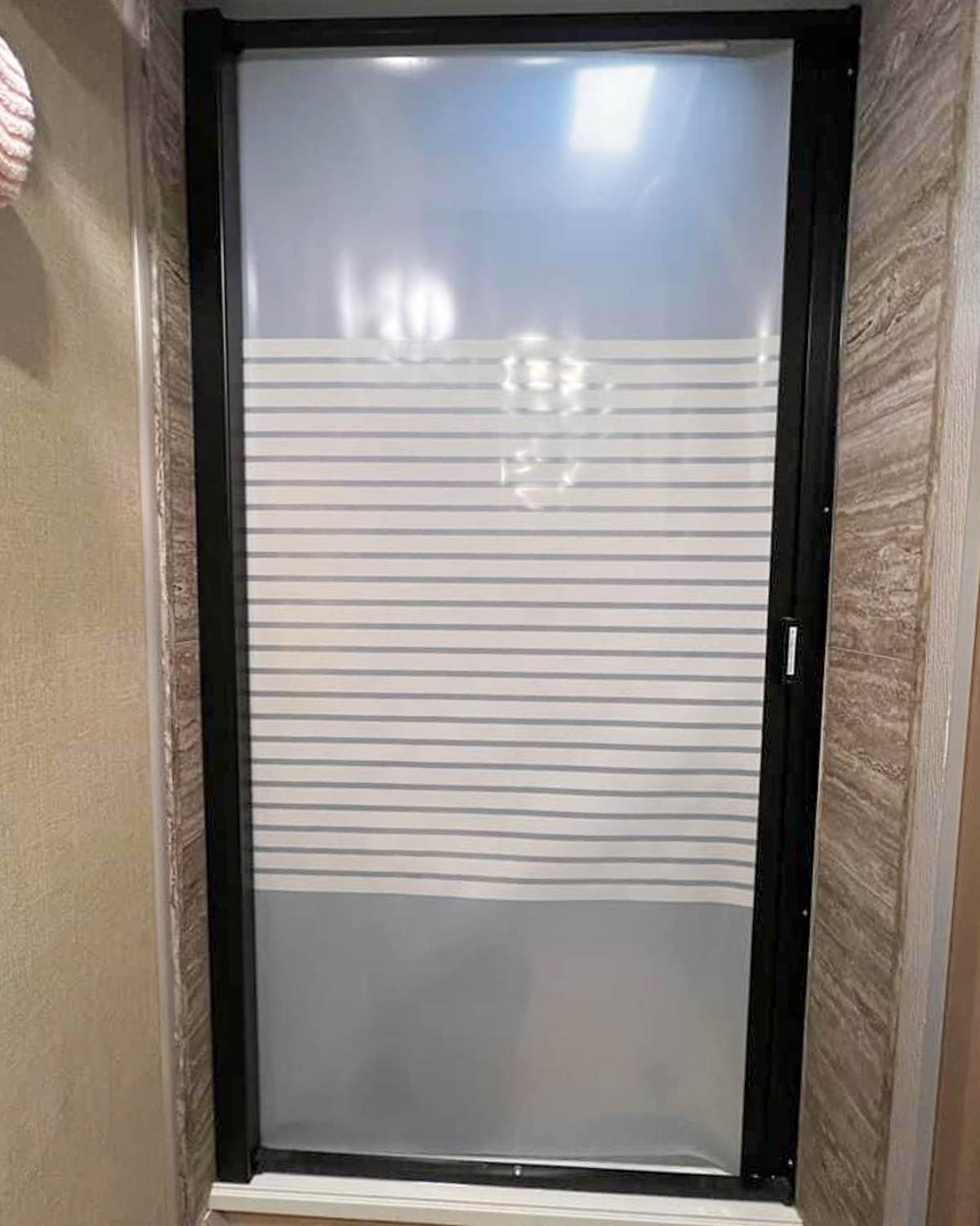 Featured image for “Retractable Shower Doors Keep RV Bathrooms Cleaner and More Functional”
